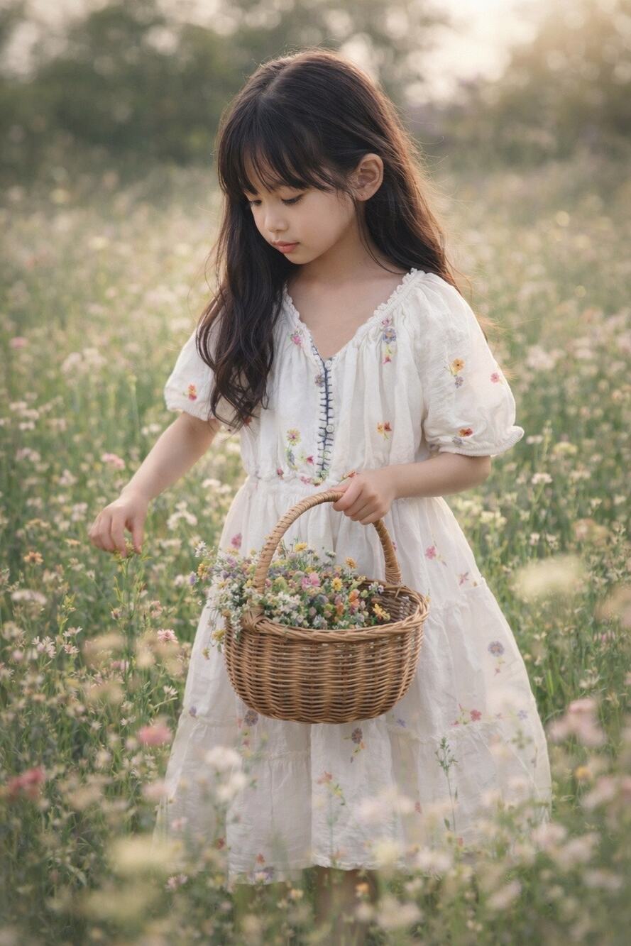 Zara Basket Full Of Meadow Treasures Gauzy Embroidered Blooms Dress 9